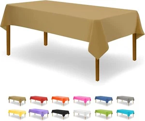Disposable White Plastic Tablecloth 12 Pack for Rectangle Tables 54 x 108 Inch - Picture 1 of 60