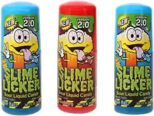 Slime Licker 2.0 Sour Rolling Candy Confezione da 3 2 BLU 1 ROSSO - Foto 1 di 2
