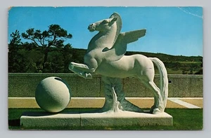 Postcard Pegasus Statue Arnold Hall United States Air Force Academy Colorado - Picture 1 of 2