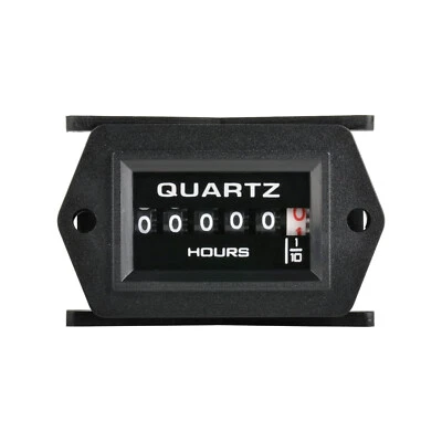 Yooreal Mechanical Hour Meter Gauge,AC/DC 8-80V for Boat Generator Lawn Mower - Image 1 of 4