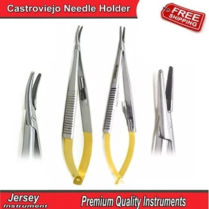 Micro Surgery Castroviejo Needle Holders Suture Forceps Ophthalmic Instruments - Picture 1 of 4