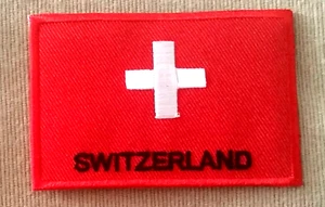 Flag of SWITZERLAND Swiss Patch Embroidered IRON ON or SEWN NEW - Picture 1 of 1