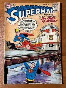 SUPERMAN No. 123 Aug 1958 Comic Book 1st Appearance Supergirl VG - Picture 1 of 8