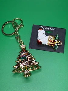 Charles Klein Christmas Pin and Christmas Tree Keychain Rare - Picture 1 of 6