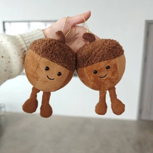 Cute Acorn Plush Toy Keychain Soft Stuffed Doll Pendant Car Key Ring Bag Decor - Picture 1 of 8