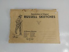 C.M. Russell Signed Sketches Reproductions Of The Old West Total Of 15