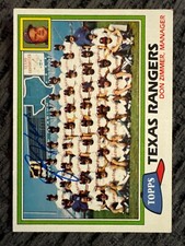 1981 Topps JIM KERN Autographed RANGERS Team Baseball Card #673