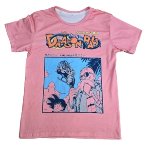 EUC VTG Dragonball Kame House Anime Manga Pink/Salmon - Unisex Size S - Picture 1 of 8
