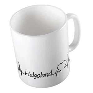 Kaffeetasse Helgoland Keramik Tasse Weiß Geschenkidee Souvenir Präsent Wichtelge - Picture 1 of 3
