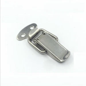 2pcs Stainless Steel Cabinet Box Case Spring Loaded Latch Catch Toggle Hasp Loop - Picture 1 of 2