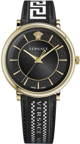 Versace VE5A01921 V Circle Greca Edition oro nero bianco orologio uomo NUOVO