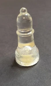 Bishop Chess Game Piece Only Clear Glass 2" Tall .88" Wide 1 Count - Picture 1 of 4