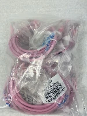 Lot( 10 ) 7ft Pink Cat5e C2G 00498 Snagless Unshielded UTP Ethernet Patch Cable - Image 1 of 4