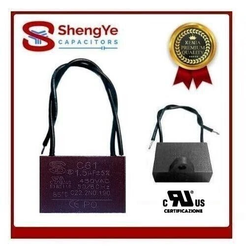 CONDENSATORE POLIPROPILENE CBB61 1.5 uF 450V  DI SPUNTO CAPPA CLIMA VENTILATORE - Image 1 of 1