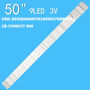 KIT 4 BARRE STRIP 9 LED TV SABA LB-C500U18-E5S-P-G71-XRD1 SA50K65N - Foto 1 di 5