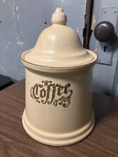 Vintage Pfaltzgraff VILLAGE PATTERN Stoneware Coffee Canister Read Description
