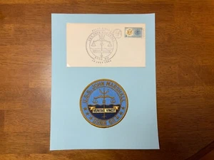 Navy Ballistic Missile Submarine Patch First Day Cover FDC USS John Marshall 611 - Picture 1 of 5