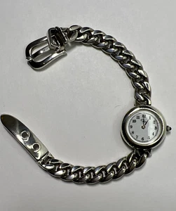 STAR Jewelry 925 Sterling Silver Swiss White Dial Women's watch 7 1/4 " - Picture 1 of 9