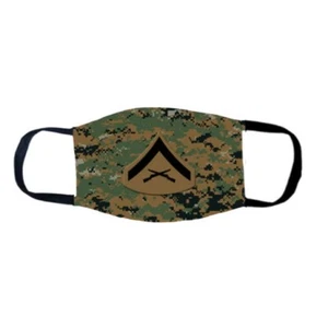 Face Mask - WHOLESALE MARINE LANCE CORPORAL Washable/REUSABLE MASK BUY 5 SAVE - Picture 1 of 5