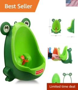 Cute Frog Potty Training Urinal for Boys with Fun Aiming Target - Blackish Green - Picture 1 of 9