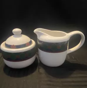 Vintage Pfaltzgraff Amalfi Classic Sugar Bowl With Lid And Creamer Set - Picture 1 of 8