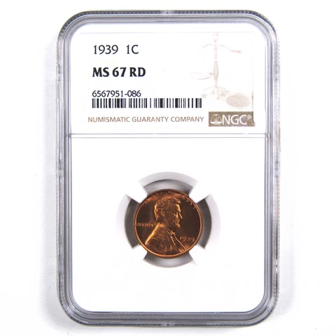 1939 Lincoln Wheat Cent MS 67 RD NGC Penny 1c Uncirculated SKU:I3145 Cover