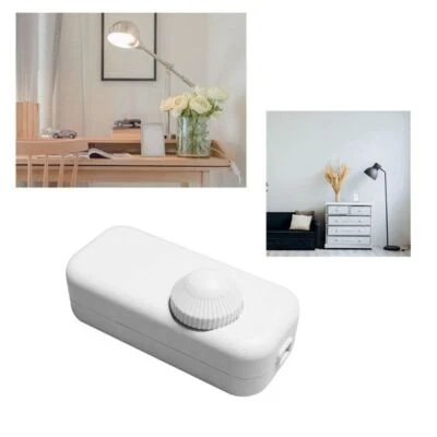 Inline LED Dimmer Switch Built-in Rotary ON/OFF And Knob Control Dimmer 220-240V - Image 1 of 4