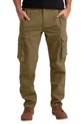 Men's Flex Cargo Trousers Heavy Duty Stretch Casual Pants - Image 1 of 4