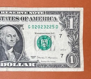 2023 February 25 (G 02023225 D) Birthday Note $1 One Dollar Bill (_2023/2/25) - Picture 1 of 3