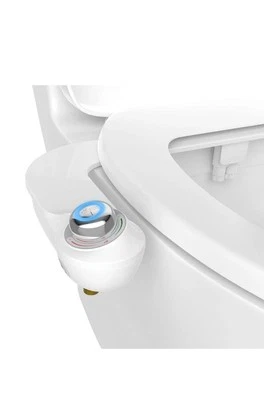 Тонкая светящаяся насадка для биде для унитаза, неэлектрическая, самоочищающаяся двойная насадка... - Изображение 1 из 4