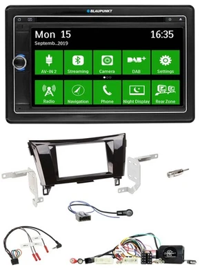Blaupunkt Bluetooth 2DIN Lenkrad DAB USB TMC Navigation für Nissan X-Trail 2014- - Bild 1 von 4