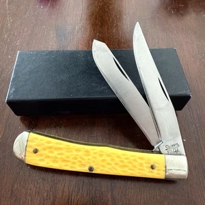 Vintage Queen City Steel #19A Q80 USA Trapper Pocket Knife - Picture 1 of 8