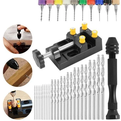 Taladro manual profesional con empuñadura de goma Mini juego de brocas giratorias Foto 1 de 4