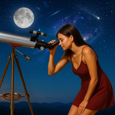 Telescopio para Adultos Alta Potencia: 90mm Apertura 600mm Astronomía con Trípode Foto 1 de 4
