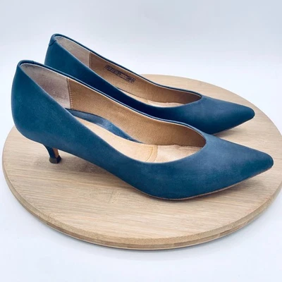 Tacones Vionic Josie para mujer 7 38 cuero azul ortopédicos punta gatito Foto 1 de 4