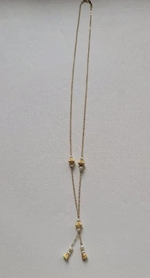 14KT Yellow Gold  Necklace 17.5" Lariat "Y" Chain     2.3 Grams - Image 1 of 4