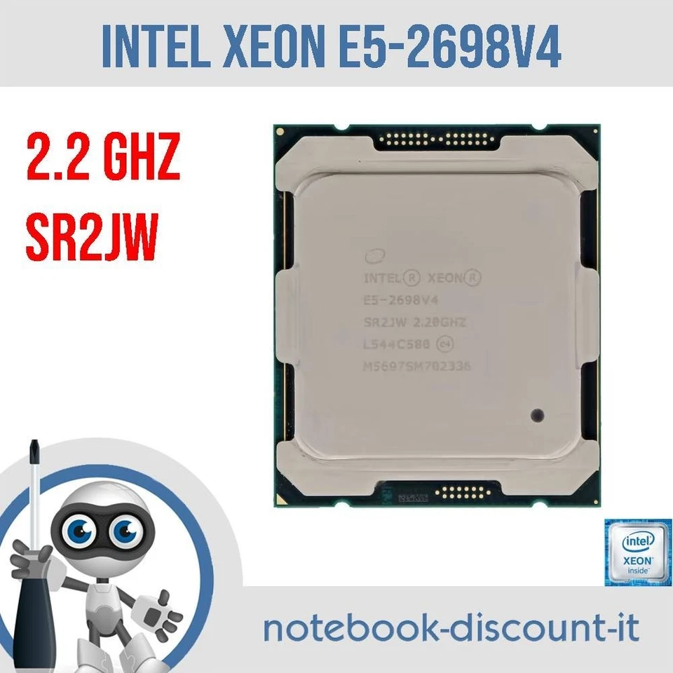 Processore INTEL XEON E5-2698v4  @ up to 3.60 GHz CPU  SR2JW LGA FCLGA2011 - Immagine 1 di 1