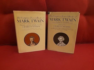 The Complete Travel Books of Mark Twain x 2 Hardcover First Edition Dust Jacket - Foto 1 di 24