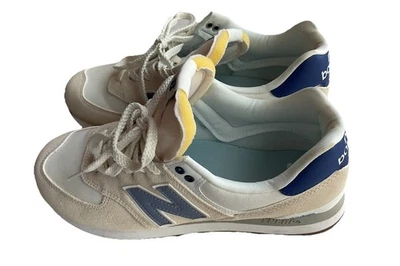 Tênis New Balance 574 Feminino Bege/Branco Tamanho 8.5M USADO UMA VEZ - Imagem 1 de 4