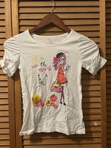 The Children's Place Girls White Off To See the World Paris Graphic Tee; M (7-8) - Picture 1 of 6