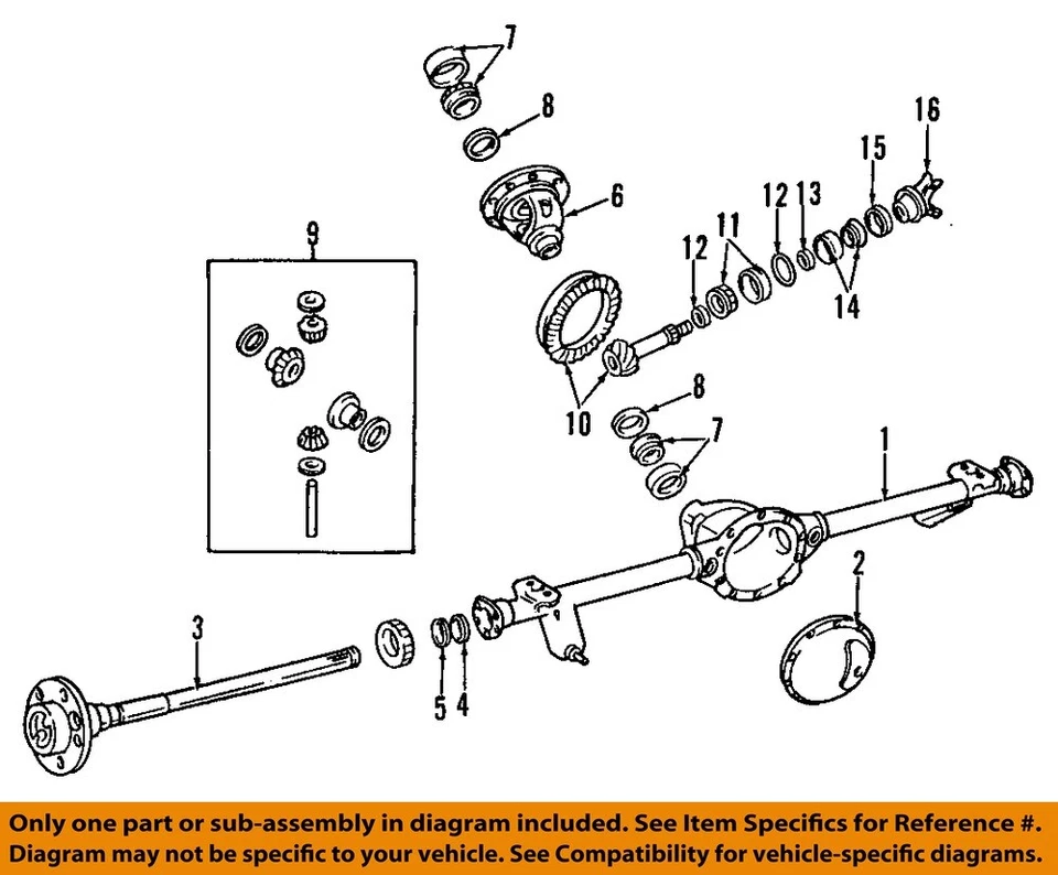 Sellos de eje trasero Jeep Chrysler OEM 99-04 Grand Cherokee 5012824AA Foto 1 de 1