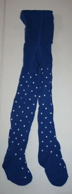 Nuevo sin etiquetas NEXT UK Niñas 3 4 Años Medias Azul con Lunares Blancos Foto 1 de 4