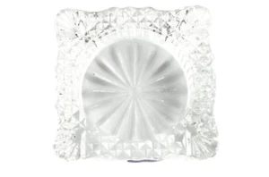 Godinger Crystal Legend Square Trinket Dish Ashtray Lead Crystal Diamond Pattern - Picture 1 of 12