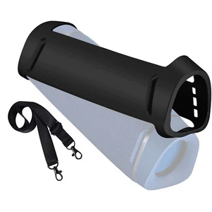 Silicone Case Cover+Shoulder Strap for Sony SRS XB43 Bluetooth Speaker - Picture 1 of 11
