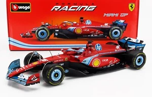 Bburago Ferrari F1 SF-24 Team Scuderia No 16 3rd Miami GP LeClerc 2024 Red 1:18 - Picture 1 of 2