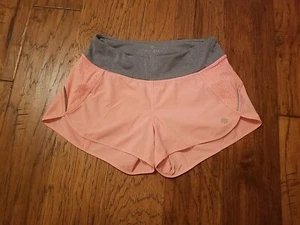 ATHLETA Track This Run Women's Shorts Size XXS Pink Zip Pocket Stretch #228694 - Picture 1 of 7