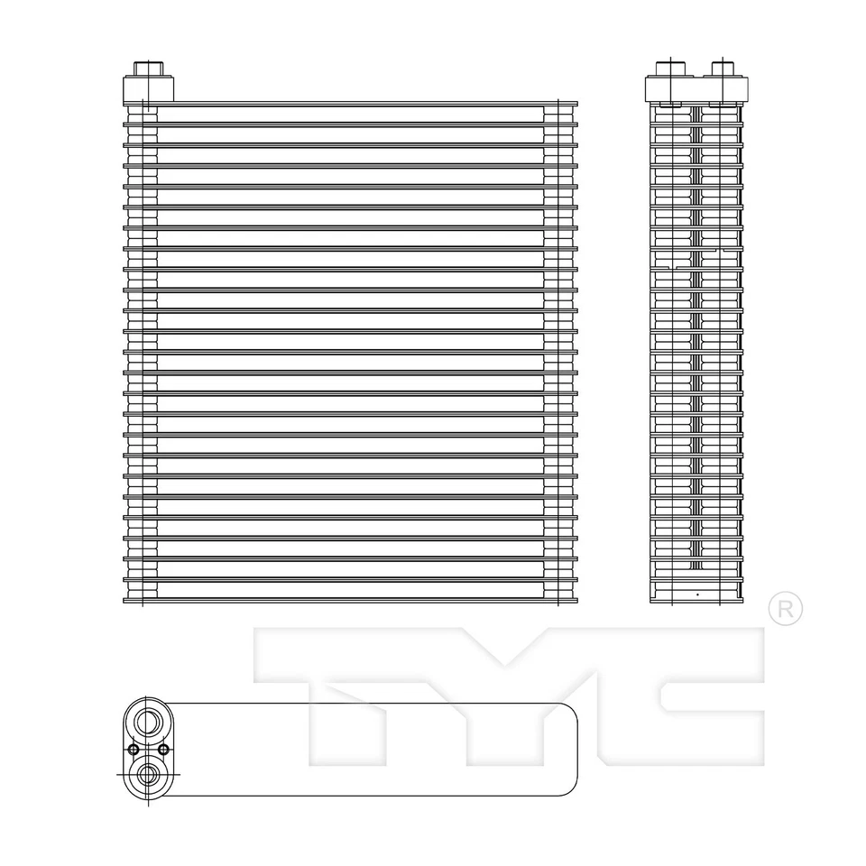 Núcleo evaporador aire acondicionado Nissan Rogue 2008-2013 2,5 L L4 TYC 2008 2009 2010 2011 Foto 1 de 1