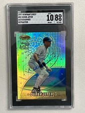 1997 Derek Jeter Signed Bowmans Best Refractor #82 SGC 8, Auto 10