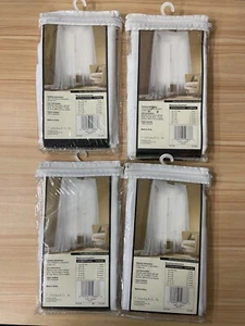 Four Lichtenberg White Window Sheer Single Curtain 59" x63'" Emily Eggshell - Bild 1 von 10