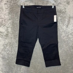 Old Navy Women Mid Rise Flat Front Straight Pixie Crop Twill Chino Pant 4 Petite - Picture 1 of 10